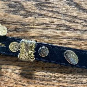 Al Beres black leather belt with gold toned buckle. Genuine Leather. Al Beres Belt - Etsy main image 3